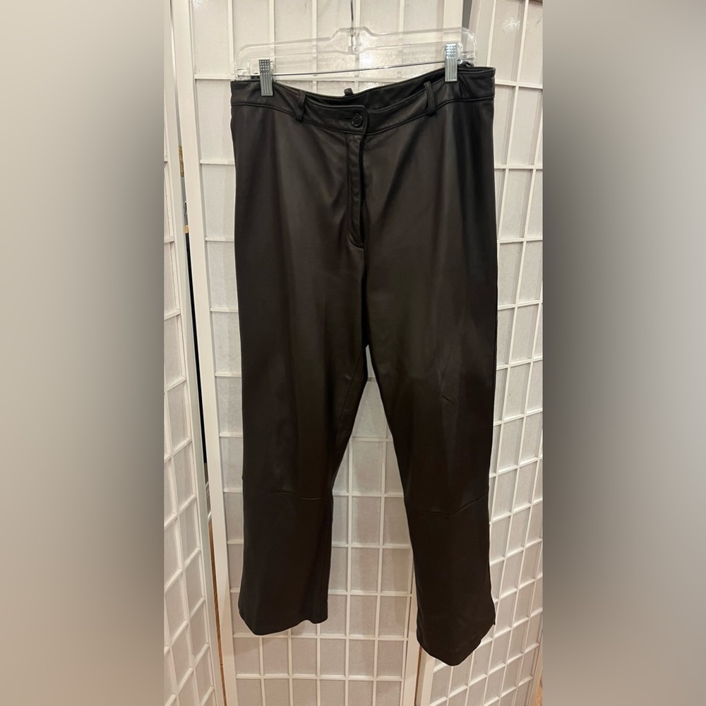 St. John Sport Chocolate Brown Lamb Leather Pants